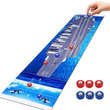 1 Set Wissenschafts-Popularisierungs-Bildungstisch-Curling-Spielset, 120 cm - Wissenschafts-Popularisierungs-Bildungs- und Spaßspiel für Familien & Kinder ab 6 Jahren - Ideales Weihnachts-, Halloween- oder Spielgeschenk