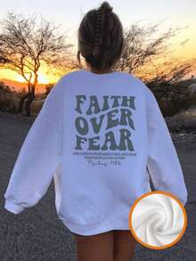 1pc Girls Casual Printed Pullover Crew Neck Sweatshirt, Autumn/Winter Student Young Clothing Long Sleeve Top - The Ultimate Crew Neck Sweatshirt Series Suitable For Every Young Trendsetter