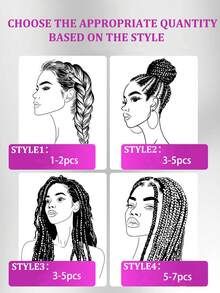 1 Pack 100g/Pack 24 Inch Heat Resistant Jumbo Synthetic Braiding Hair Extensions, Suitable For Twist Braids And Crochet Braids - Multicolor - View 10
