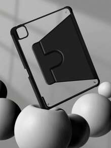 1 transparante, 360° draaibare beschermhoes van zwart acryl met penhouder, slaap-/waakfunctie, 3-voudige standaard en valbeveiliging. Compatibel met iPad Mini 6/Mini 7/9.7/10.2/10.5/Air 4/Air 5/10th/10.9/Pro 11"/Air 11(M2)/Air 13(M2)/Pro 11(M4)/Pro 13(M4) 2024 12.9"/iPad Air 13(M3 2025)/iPad Air 11-inch (M3) 2025/iPad (A16) 11 inch 11e generatie 2025