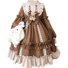 Adove Kawaii Lolita Dress For Women Long Sleeve Lolita Dresses For Teen Girls - 白色 - 查看 1