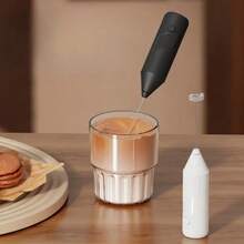 Espumador eléctrico, batidor de mano inalámbrico mini, potencia fuerte, ruido silencioso en la base, un solo aparato multipropósito, espumador de leche y café para el hogar.