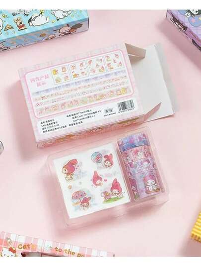 1PC. Sticker Roll Gift Box Cute Hand Acount Tape Stickers Decal Kids Toys, Kulomi . Pudding Dog. Series. Melody. Big Eared Dog. Egg Yolk Guy. Baker Duck. Wishing Rabbit. Sweet Dream Cat. Twin Stars. Mermaid Handon. Big-Eyed Frog. Cool Penguin. Area.