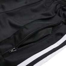 Adidas FBIRD TP 女士宽松运动裤，户外健身跑步日常商务休闲裤 KB2467 - 黑色/白 - 查看 5