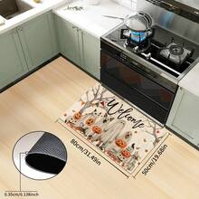 1 pieza Felpudo de Halloween, estampado abstracto de fantasma, animal y calabaza de dibujos animados, antideslizante de diatomita, alfombra de cocina, felpudo, alfombra rectangular impresa en 3D, adecuada para sala de estar, dormitorio, pasillo, baño, lavandería, decoración del hogar interior y exterior - Multicolor - Ver 32