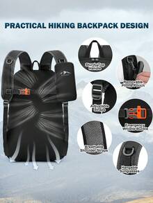 NEWHEY Hiking Backpack Men Women 40L Backpack Waterproof Large Travel Backpack Easily Foldable Trekking Backpack With Detachable Phone Pocket For Mountaineering Hiking Climbing Cycling Camping Travel - Multicolor - View 6