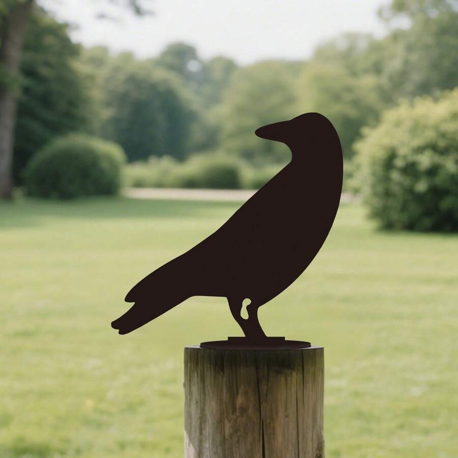 Decoración navideña y de Halloween, adornos festivos, accesorios para el hogar, decoraciones para fiestas, piezas para la mesa, placas decorativas - talla grande la elegante decoración de pájaro negro en silueta: una opción ideal para jardines al aire libre, patios y cercas. Elaborada en acrílico premium de tamaño perfecto, se instala en momentos y aporta belleza natural a cualquier espacio.