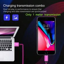 30W Micro USB 快速充电线，尼龙编织安卓手机充电线，兼容三星 Galaxy S7 S6 Edge J7 S5 Note 5 4 G4 K40 K20、MP3/MP4 以及各种 Micro USB 接口的数码产品和小家电，兼容三星 Galaxy S7/HTC 安卓手机、Kindle、相机、MP3 等设备。 - 彩色 - 查看 4