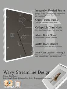 4x6/5x7/8x10 波浪形相框，可爱艺术相框，升级五金配件，易于使用，用途广泛，适用于家居装饰和墙面艺术，材质多样，彩虹色，儿童礼物，绿色/红色/蓝色/黑色/白色/黄色/多色可选，波浪形相框 - 彩色 - 查看 7