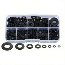 210件/500件尼龙绝缘塑料平垫圈，现货绝缘垫片，塑料垫圈，尼龙垫圈，黑色和白色