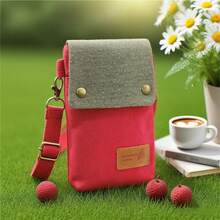 1 Piece Of Solid-Color Canvas Mobile Phone Wallet Fashionable Shoulder Bag Casual Cross-Body Bag Fashionable And Versatile Portable Three-Layer Storage Bag Which Can Store Mobile Phone Tissues Bank Card ID Card Coin Zipper For Women Wallet Purse Wallet - Multicolor - View 12