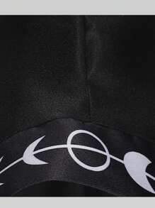 印花连帽斗篷，复古中世纪文艺复兴嘉年华派对服装斗篷，舞台表演，万圣节服装，派对礼服 - 黑色 - 查看 7