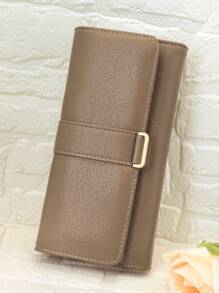 MINGYOU New Women's Long Wallet, Fashion Classic Buckle Flap Multi-Functional Large Capacity Wallet, Women's Cash Wallet, Long Wallet, Essential For Autumn