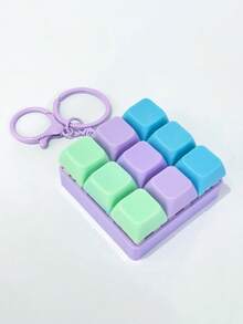 1个极简彩色键盘手指玩具,4键立方体钥匙扣,缓解压力,可用作钥匙扣、车钥匙扣、包包挂件,键盘按键设计,成人手指钥匙扣,手指按压钥匙扣,放松钥匙扣,专注放松挂绳钥匙扣,生日礼物,派对礼物,节日礼物。带证件卡套挂绳,汽车配件,包包挂件,圣诞礼物,送给老师、朋友、姐妹的创意礼物。 - 彩色 - 查看 14