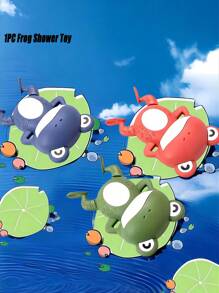 1PC Fun Swimming Frog Bath Toy,Frog Swimming Water Play Toy,Parent Child Interactive Games,Prepare A Perfect Birthday Water Play Gift For Children,Collapsible Beach Toys,Outdoor Water Play,Water Pool - Multicolor - View 10