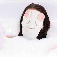 Hot Towel Facial Steamer Masks Shower Cloth Face Sauna Moisturizing Hair Towels For Women Facial Steam Towel Moisturizing Home Miss Face Hydrating Coral White+Pink 24 * 24CM
