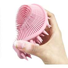 Boutique Silicone Body Brush, Exfoliating Body Scrubber, Silicone Body Scrubber Loofah, Silicone Bath Brush, Soft Exfoliating Body Bath Shower Scrubber Adults All Kinds Of Skin OV2D - Pink - View 3