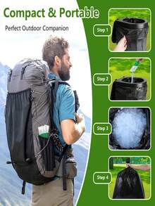 Portable Toilet Coagulant & Emergency Toilet Set - Foldable, Reusable With Poo Gel For Camping/Hiking, Car Emergency, RV Travel & Disaster Preparedness - Multicolor - View 6