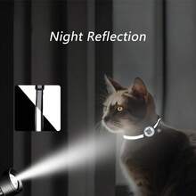 Cat Collar With QR Code ID Tag, Anti-Lost, Airtag Protective Case, Luminous Reflective Strips For Night, With Bell, 4-In-1 Guarantee With Airtag Case And QR Code ID Tag - Multicolor - View 9