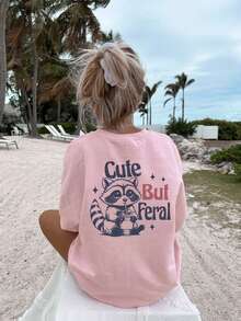 1 Peça Camiseta de Manga Longa com Gola Careca e Estampa de Rosto para Meninas Pré-Adolescentes, Roupa de Estudante Infantil de Outono - Esta Camiseta Chamativa com um Design de Rosto Fofo Certamente Fará as Crianças Sorrirem - Rosa chiclete - Visão 8