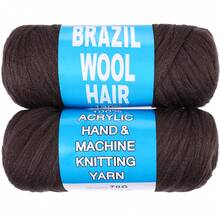 1/2/5/8 Rolls Acrylic Yarn For Brazilian Wool Braids, Suitable For African Crochet Braids, Giant Braids, Senegalese Twists, Braided Wigs, Spiral Braids, Twists, Wrap Braids, 70g/Roll - Multicolor - View 23