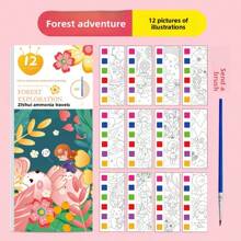 12 pezzi/libro, Pittura ad acquerello, Pittura graffiti, Pittura graffiti d'artista, Pittura ad acquerello cartoni animati, Pittura tascabile da viaggio, Regalo per le vacanze, Regalo per il Ringraziamento e il Natale. I blocchi colorati nell'immagine sono pigmenti che devono essere sciolti in acqua prima dell'uso. Lo sbiadimento del colore è un fenomeno normale, poiché il prodotto si scioglie a contatto con l'acqua.