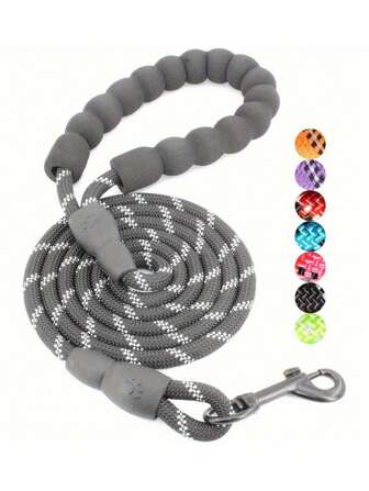 1pc/ Strong Pet Dog Leash With Soft Padded Handle, Night Reflective Dog Leash, Suitable For Small, Medium And Large Dogs, Available For All Four Seasons
