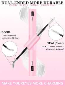 10ml 粉色 DIY 瓶装睫毛粘合和密封睫毛胶，用于睫毛延长，强力且不含乳胶的粘合剂，单根/丛集睫毛应用化妆睫毛膏，在家睫毛胶，睫毛胶 - 粉色 - 查看 6