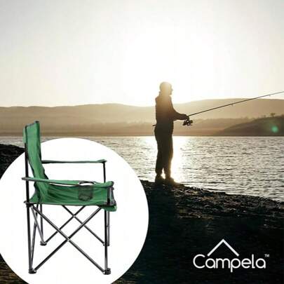 80cm High Camping Beach Chair, Lightweight Polyester Material, With Carrying Bag Folding Camping Chair, Garden Lawn Chair, With Carrying Bag And Armre