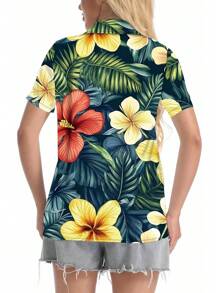 80s 90s Outfits Women 80s Party Themed Outfit Shirt 90s Hawaiian Button Down Shirts Retro Neon Disco Tee Tops