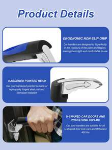 Tay nắm cửa đa năng hỗ trợ - Búa an toàn khẩn cấp & Tay nắm hỗ trợ cửa, Hợp kim nhôm + ABS, Công cụ hỗ trợ di động cho người già, phụ nữ mang thai và tài xế, Quà tặng lý tưởng cho cha mẹ và an toàn khi đi du lịch, Phụ kiện an toàn khi đi du lịch, Tay nắm hỗ trợ cửa di động - Nhiều màu - Xem 6