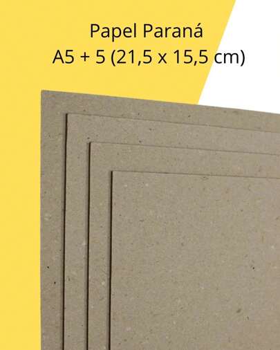 Papel Paraná 1.7mm A5+5 ( 21,5 x 15,5 cm ) - 20 Folhas