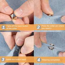 20个/包多功能腰夹，随机尺寸组合套装，随机包装，用于调整腰线，固定衣服，吊带，裙子，防闪裤夹，适合日常佩戴和作为礼物 - 彩色 - 查看 3