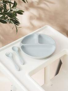 3PCS Personalized Customization Name Pattern Baby Food Storage Portable Fork Spoon Print On Demand Silicone Baby Dishes Custom Suction Dining Plate,Chic Autumn,Kids,Customized Kids Tableware - Multicolor - View 20