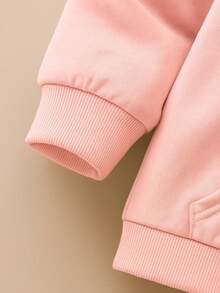 Sweatshirt Flannel Cold Weather Hoodie Children's  Sweatshirt Boy Girl Original Premium Everyday - Màu Hồng baby - Xem 2