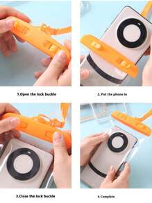 10 件/1 件超大防水手机袋，兼容各种手机型号，户外运动游泳漂浮气囊，水下摄影透明 PVC 防水手机壳，沙滩旅行度假夏季游泳包，触摸屏防水手机袋 - 彩色 - 查看 4