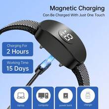 Hunde Bellkragen für große, mittlere und kleine Hunde, aufladbarer intelligenter Bellkragen, Anti-Bellen Trainingskragen mit 8 einstellbarer Empfindlichkeit Piepton Vibration, 2 Farben zur Auswahl: Weiß und Schwarz