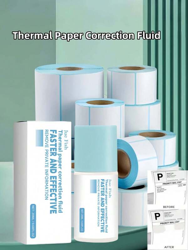 Thermal Paper Correction Fluid Privacy Protection Anti-Identity Theft Information Receipt Information Correction FluidThermal Paper Correction Fluid, Express Delivery Information, Eliminating Privacy Information, Covering Without Trace, Express Fast-Moving Consumer Goods Without Trace