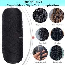 1/2/5/8 Rolls Acrylic Yarn For Brazilian Wool Braids, Suitable For African Crochet Braids, Giant Braids, Senegalese Twists, Braided Wigs, Spiral Braids, Twists, Wrap Braids, 70g/Roll - Multicolor - View 7