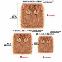 Haustier-Verwandlungen Gruseliger Hund mit Löwenohren Perücke Hut Haustier Löwen Kopfbedeckung Haustier Halloween Dekoration Löwen Kopfbedeckung Haustier Zubehör Katzen Kopfbedeckung Hunde Kopfbedeckung Hunde Halloween Accessoires Halloween Halloween Kostüme