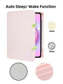 1个透明粉色360°旋转亚克力平板电脑支架，带笔槽，可调节支架，兼容iPad Mini 6/7、9.7、10.2、10.5、Air 4/5、第十代、10.9、Pro 11英寸、Air 11英寸 (M2)、Air 13英寸 (M2)、Pro 11英寸 (M4)、Pro 13英寸 (M4) 2024、12.9英寸、iPad Air 13英寸 (M3 2025)、iPad Air 11英寸 (M3 2025)、iPad (A16) 11英寸第十一代 2025，防震设计（不含平板电脑） - 粉色 - 查看 5