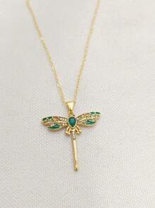 1 pièce Collier pendentif de libellule de style bohème élégant et coloré, convient comme bijou quotidien, de fête ou de voyage pour femme