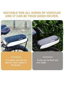 Bicycle Rear Seat Cushion, Super Soft Rear Seat Pad, Comfortable Bike Rear Seat Foam Cushion - Multicolor - View 2