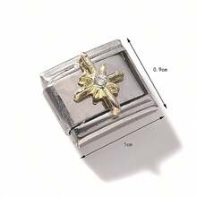 1/5/10 piezas Módulos de acero inoxidable, serie de corazón, flor y lazo - Ideal para hacer pulseras, anillos y regalos DIY