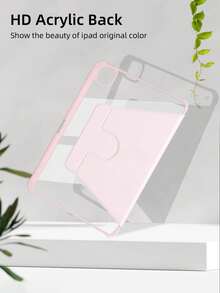 1个透明粉色360°旋转亚克力平板电脑支架，带笔槽，可调节支架，兼容iPad Mini 6/7、9.7、10.2、10.5、Air 4/5、第十代、10.9、Pro 11英寸、Air 11英寸 (M2)、Air 13英寸 (M2)、Pro 11英寸 (M4)、Pro 13英寸 (M4) 2024、12.9英寸、iPad Air 13英寸 (M3 2025)、iPad Air 11英寸 (M3 2025)、iPad (A16) 11英寸第十一代 2025，防震设计（不含平板电脑） - 粉色 - 查看 8