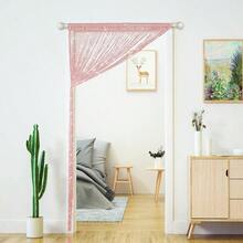 Blackout Curtains For Bedroom Privacy And Light Blocking Patterned Curtains For Modern Home Decor String Curtains For Doorways Glitter Beaded Curtains Door Sparkle Beads Curtain Open Closet Laundry Hanging Hippie Glisten Beads Window Girls Panel Light Pink 39"*79" In Rod Pocket Curtains For Easy Installation - 粉色 - 查看 7