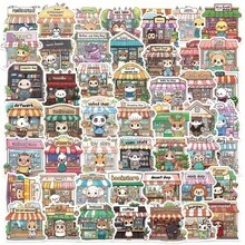 50 adesivos divertidos de grafite com desenhos de animais da versão Q, adesivos para embalagens de presente, adesivos à prova d'água, artesanatos multifuncionais DIY, adesivos decorativos, adequados para decoração diária de diários, álbuns de recortes, álbuns de fotos, revistas, planejadores e livros de contas artesanais