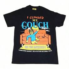 Chinatown Market Shirt Medium Black Dog I Climbed Mt Couch Are You Impressed