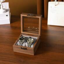 Boîte de rangement en noyer de haute qualité à double face, décoration d'intérieur, fournitures d'exposition, fournitures d'affichage de bijoux et de montres pour centre commercial, convient à diverses occasions, boîte de rangement de montre, premier choix pour les cadeaux