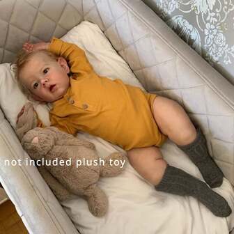 70cm 28inch Handmade Realistic Soft Vinyl Reborn Babies Liam Doll Cloth Body Blonde Toddler Boy Art Baby Toy